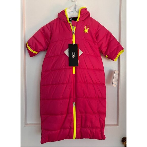 BNWT Spyder Yummy Baby Bunting in Pink and Yellow Size 12m - Picture 1 of 12